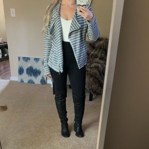 Lou & Grey Striped Moto Jacket